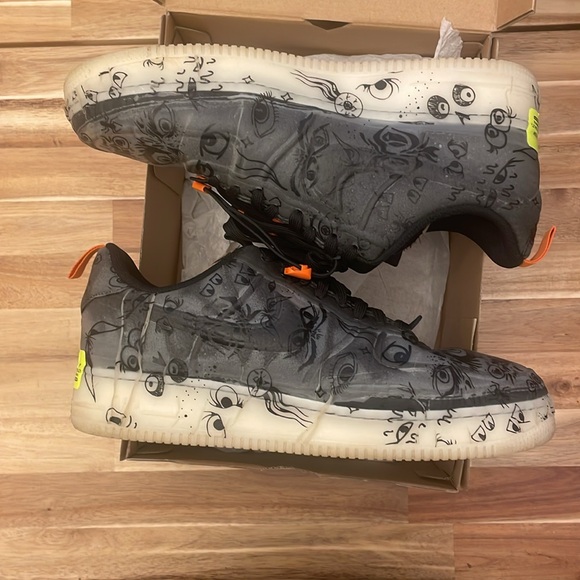 NIKE AF1 SKELETON EXPERIMENTAL BLACK  WHITE - Picture 5 of 5